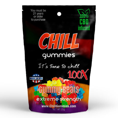 CHILL GUMMIES - CBD INFUSED GUMMY BEARS<br> (Box of 12)