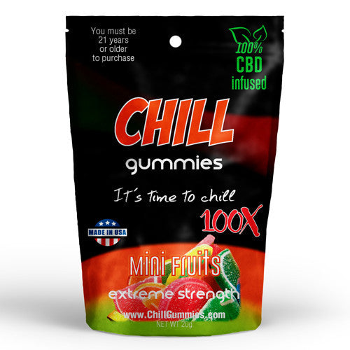 CHILL GUMMIES - CBD INFUSED MINI FRUITS<br> (Box of 12)