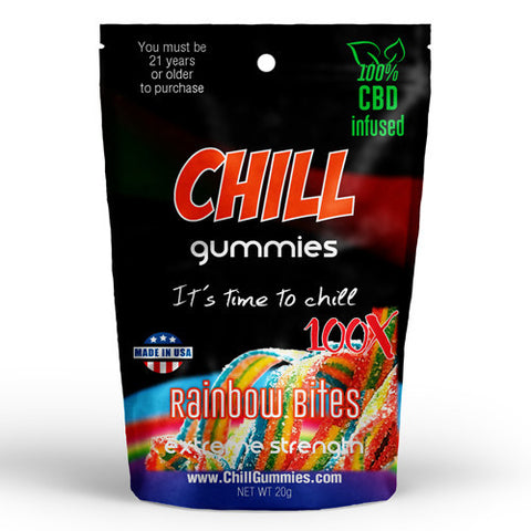 CHILL GUMMIES - CBD INFUSED RAINBOW BITES<br> (Box of 12)